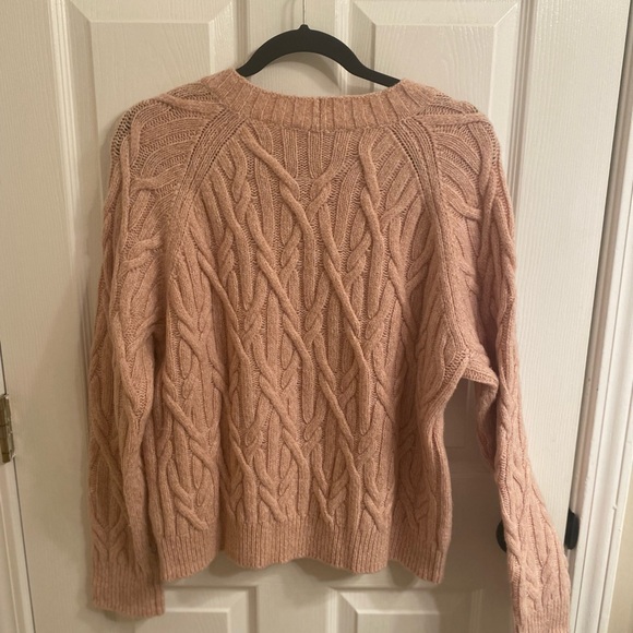 Vince Interlocking Cable Knit Wool Blend Sweater - Picture 6 of 6